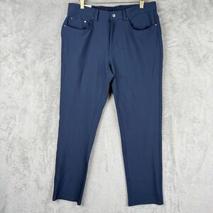Greg Norman Pants Mens 32X30 Navy Blue Tech Stretch Golf Athletic Fitted NWT